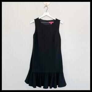 Betsey Johnson Black Ruffle Hem Dress size 4